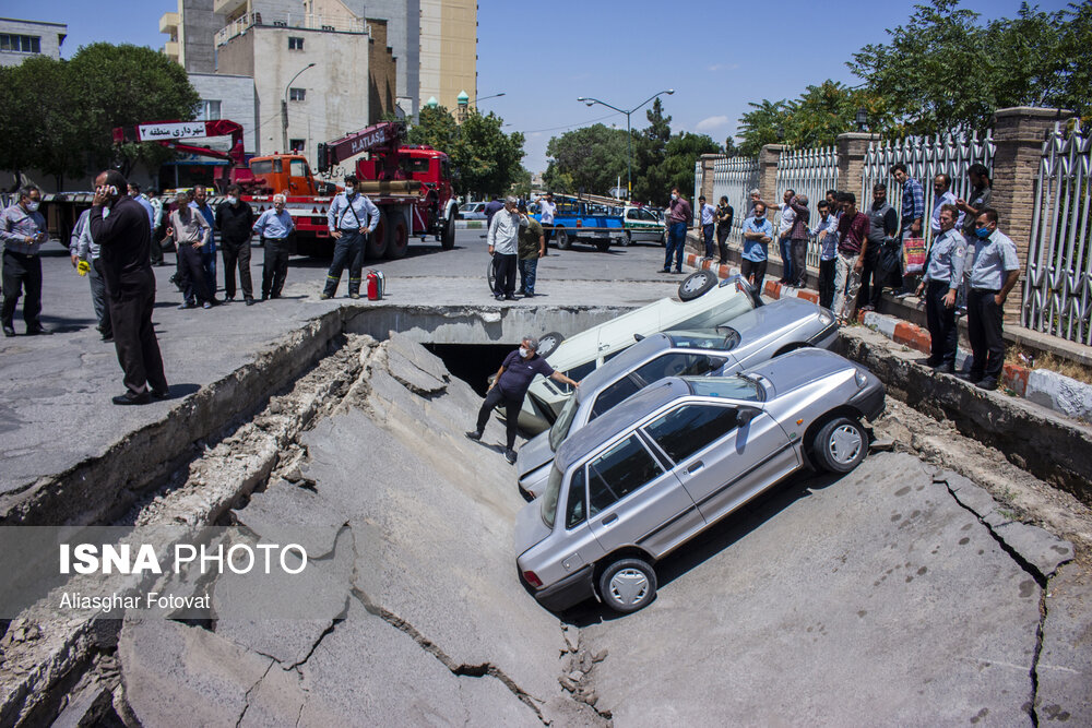 تصاویر: نشست زمین در مجاورت دانشگاه هنر تبریز