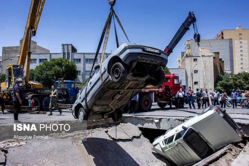 تصاویر: نشست زمین در مجاورت دانشگاه هنر تبریز