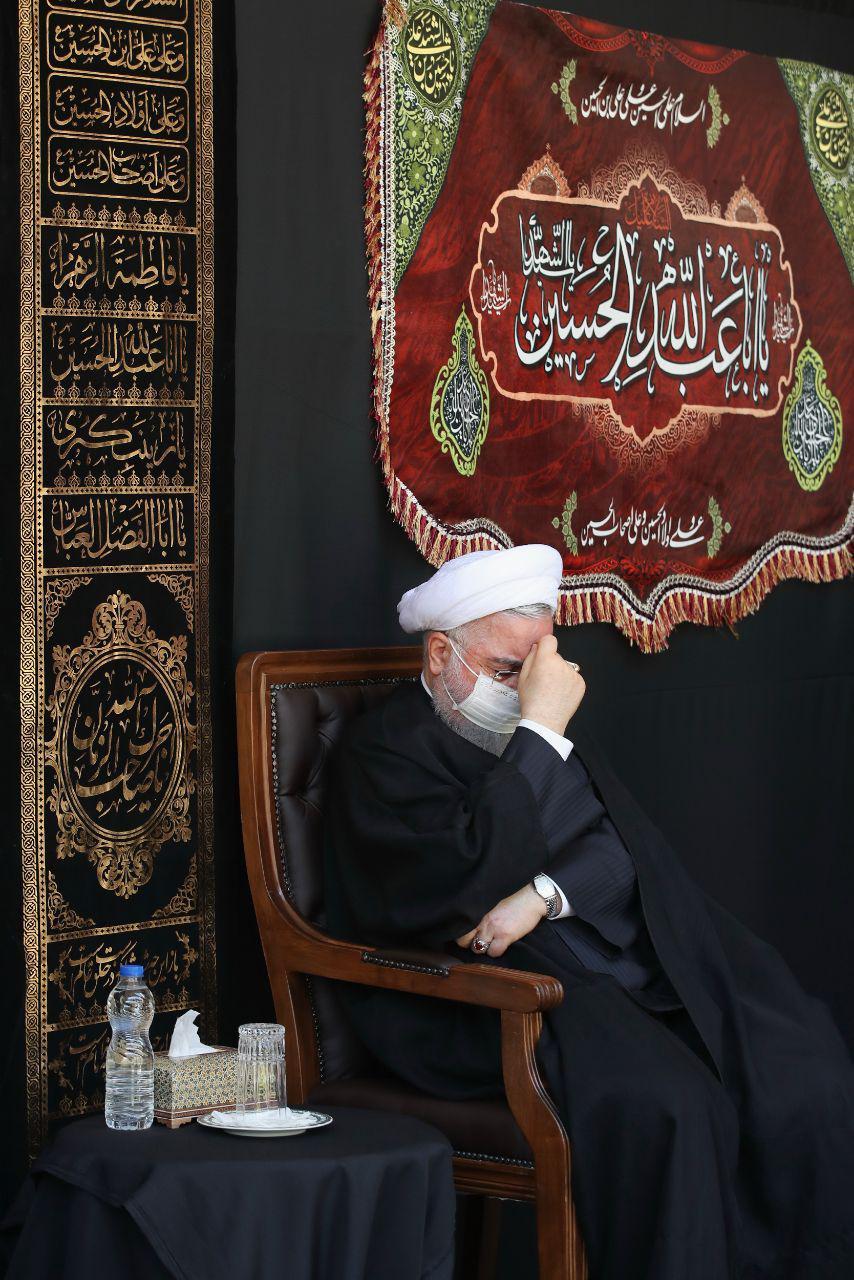 مراسم عزاداری حضرت سید الشهداء(ع) با حضور روحانی.چهارم شهریور ۹۹ + تصاویر