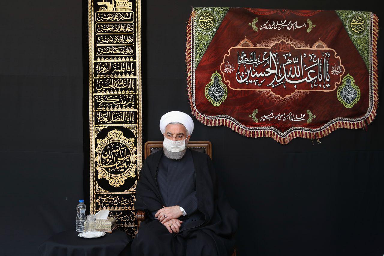 مراسم عزاداری حضرت سید الشهداء(ع) با حضور روحانی.چهارم شهریور ۹۹ + تصاویر