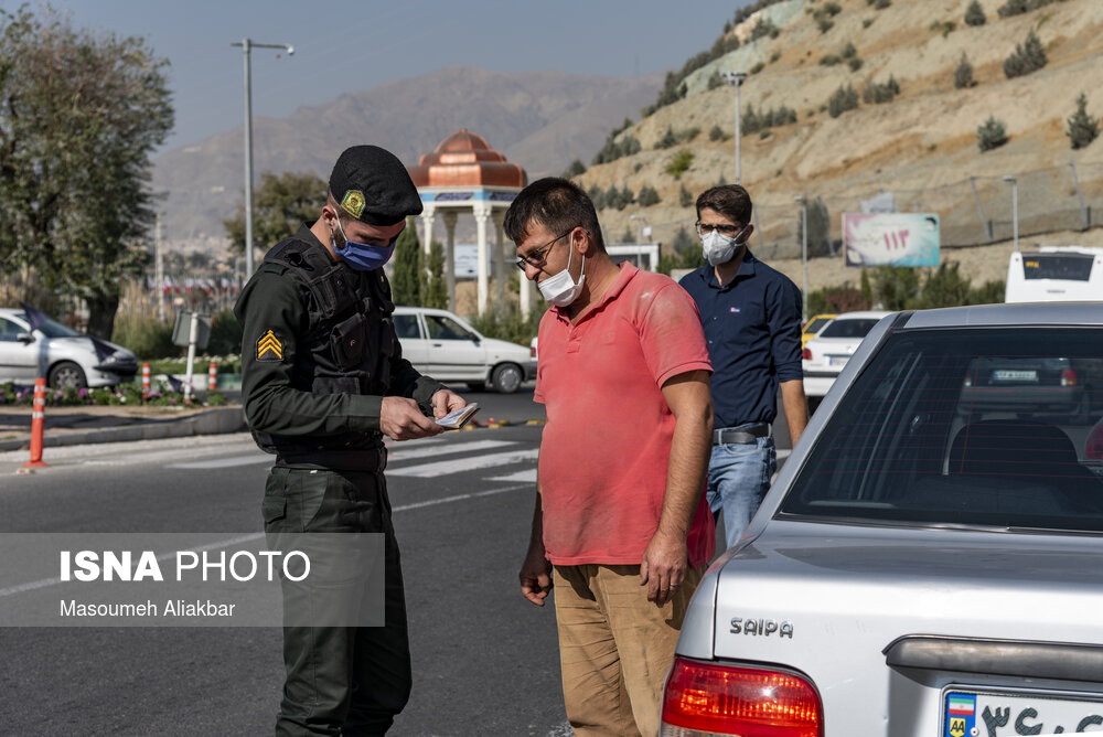 تصاویر: کنترل محدودیت عبور و مرور خودروها در ورودی&zwnj;های کرج