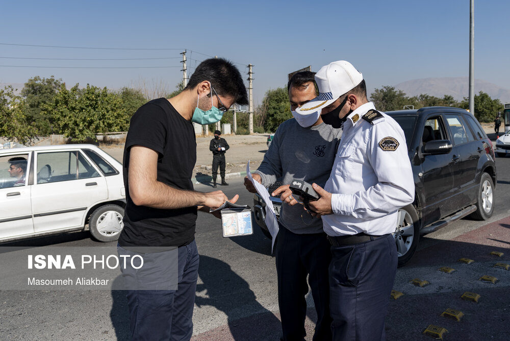 تصاویر: کنترل محدودیت عبور و مرور خودروها در ورودی&zwnj;های کرج
