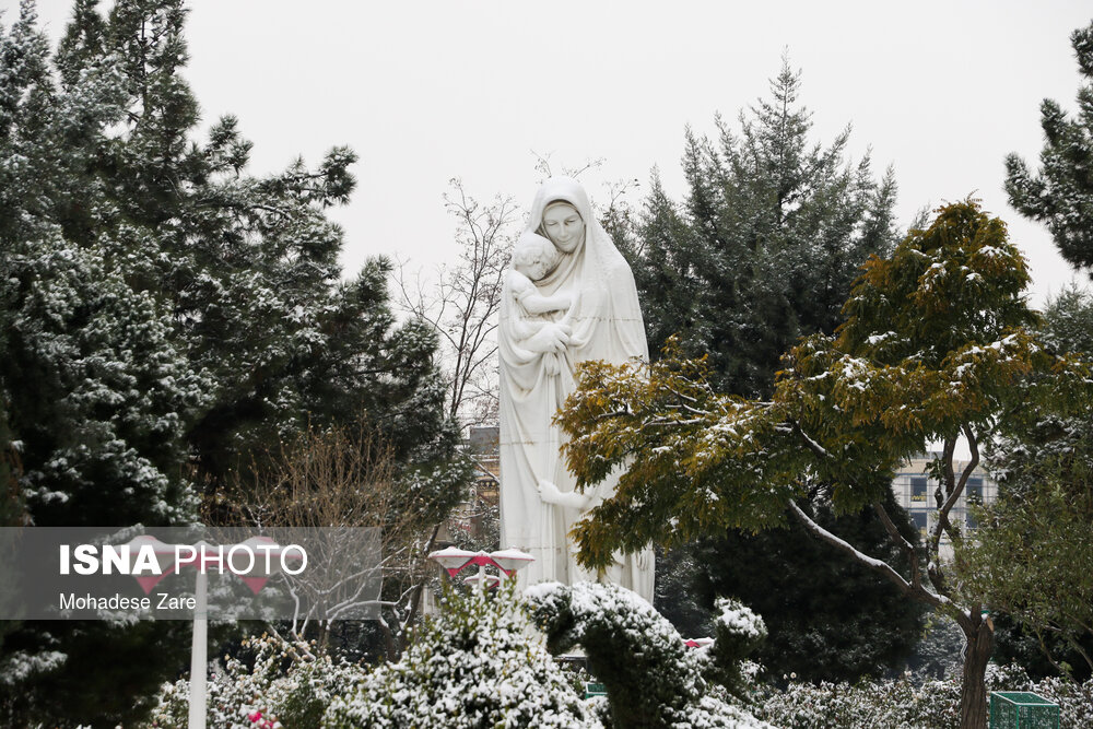 تصاویر: بارش اولین برف پاییزی در مشهد