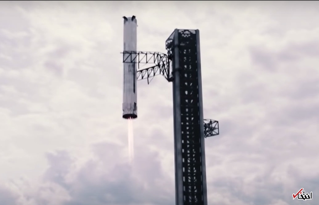 ایلان ماسک نمایی هوایی از موشک گیر اسپیس ایکس را به اشتراک گذاشت