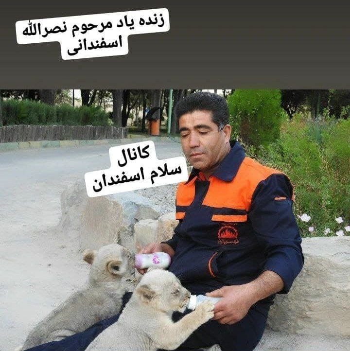 عکس /  مرحوم نصرالله اسفندانی، از کارکنان باغ وحش اراک که امروز بر اثر حمله شیر، جان خود را از دست داد