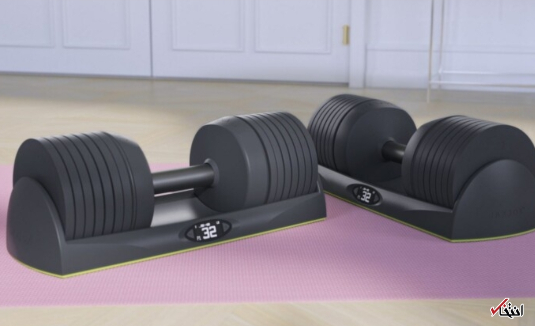 ورزش حرفه&zwnj;ای با دمبل&zwnj;های دیجیتال+تصاویر