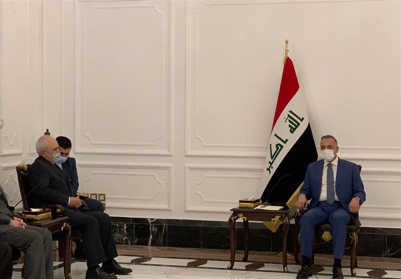 تشریح آخرین تحولات در مذاکرات ایران با ١+۴  در دیدار ظریف با نخست وزیر عراق /  الکاظمی: تهران شریک راهبردی بغداد است