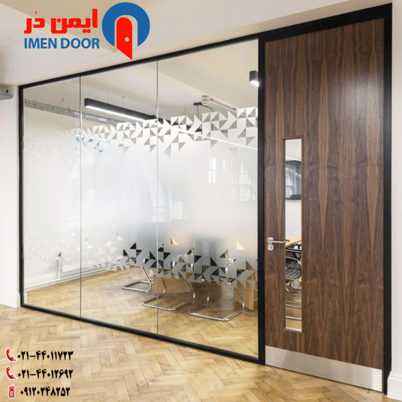 نصب پارتیشن شیشه ای با فریم های ارزان