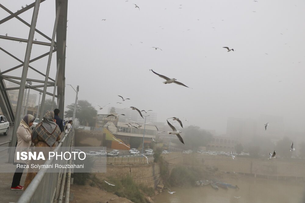 تصاویر: مه‌آلودگی اهواز
