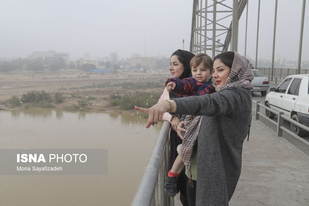 تصاویر: مه‌آلودگی اهواز