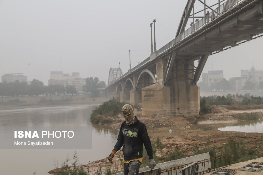 تصاویر: مه‌آلودگی اهواز