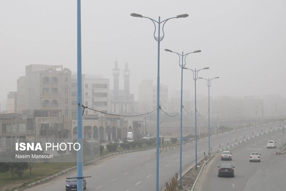 تصاویر: مه‌آلودگی اهواز