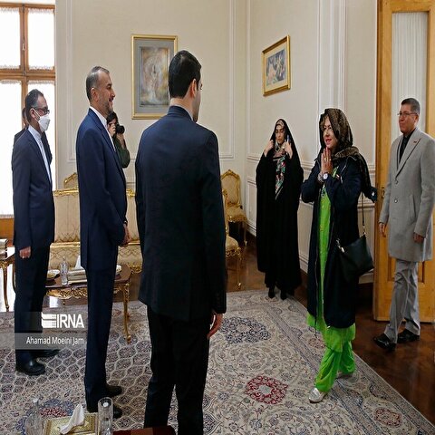 تصاویر: دیدار میهمانان شرکت کننده در کنگره بانوان تاثیرگذار با وزیر خارجه