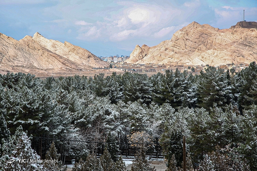 تصاویر: بارش برف کویری در کرمان