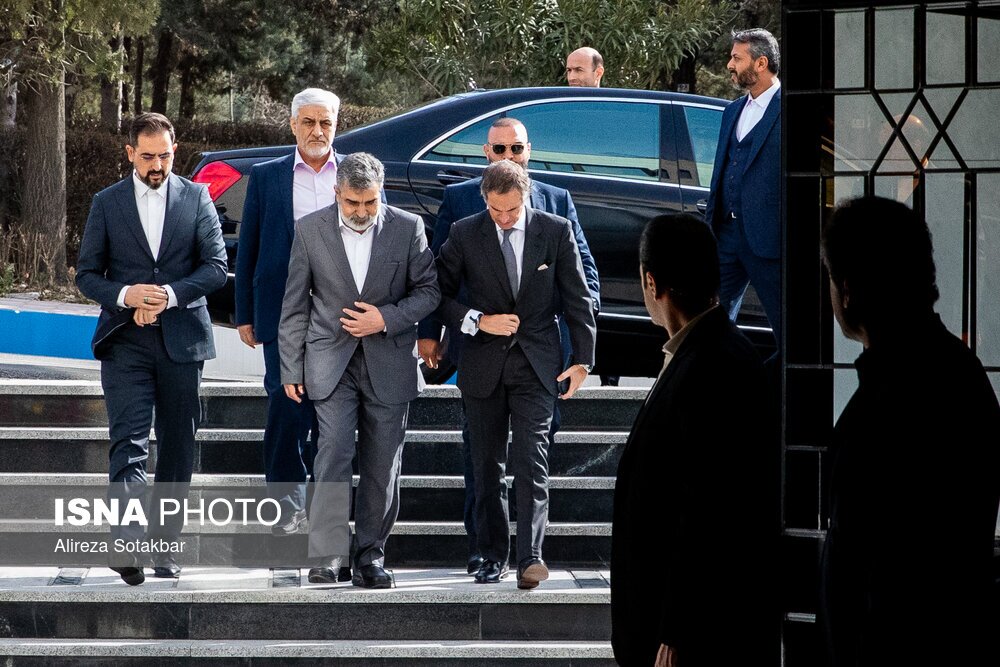 تصاویر: کنفرانس خبری رافائل گروسی و محمد اسلامی، رییس سازمان انرژی اتمی