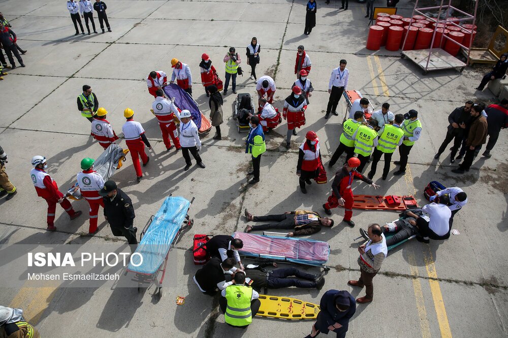 تصاویر: مانور طرح اضطراری در فرودگاه مشهد