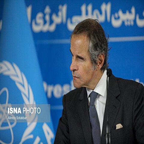 تصاویر: کنفرانس خبری رافائل گروسی و محمد اسلامی، رییس سازمان انرژی اتمی