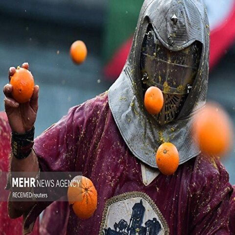 تصاویر: جشن سالانه پرتقال در ایتالیا