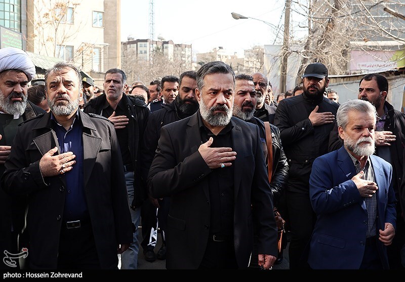 تصاویر: مراسم تشییع پیکر آتش نشان شهید قریب رضا دارابی