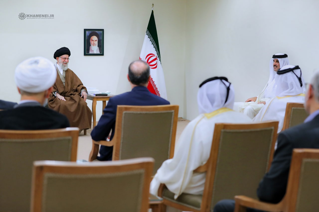 عکس/ دیدار امیر قطر با رهبر معظم انقلاب