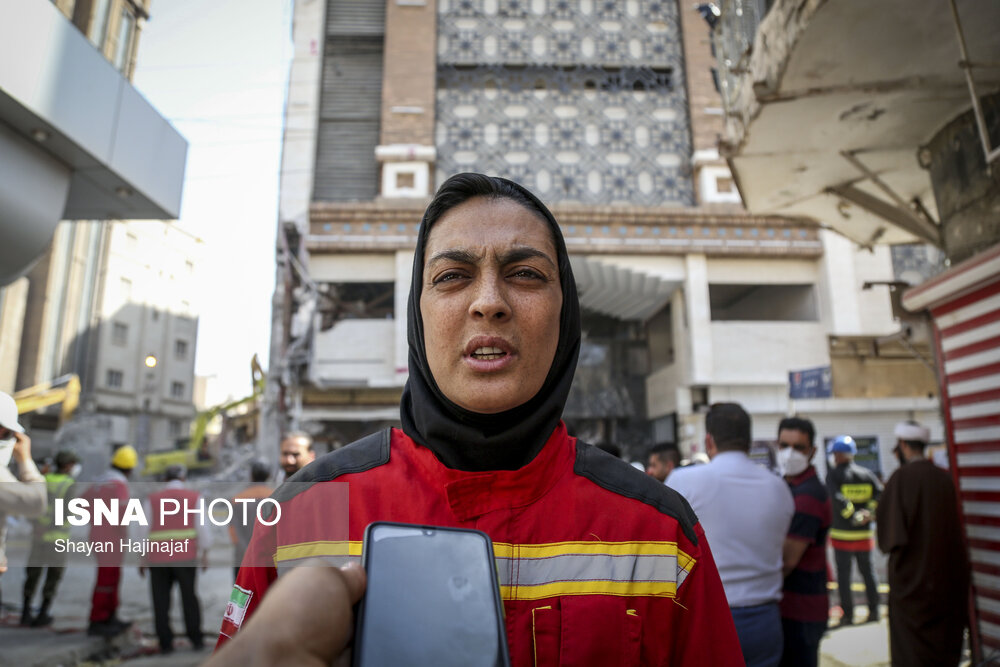 تصاویر: متروپل آبادان؛ نهمین روز پس از حادثه