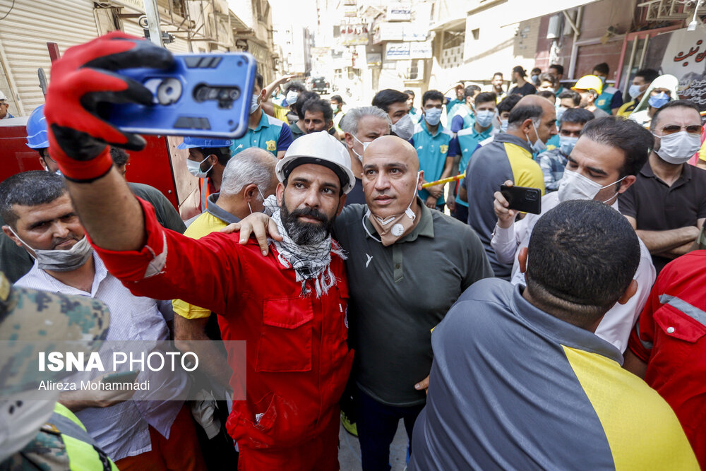 تصاویر: متروپل آبادان؛ نهمین روز پس از حادثه