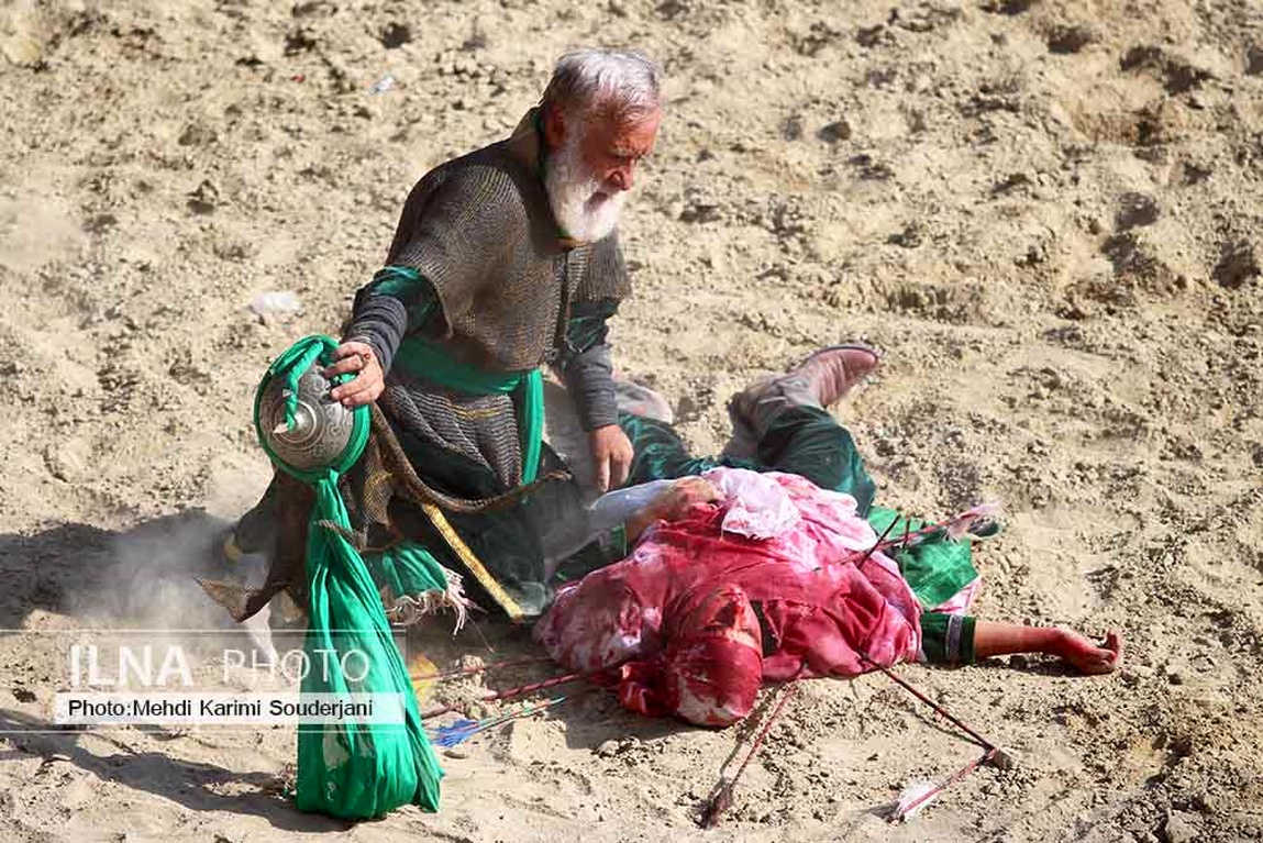 تصاویر: مقتل خوانی و نمایش همزمان تعزیه در امامزاده شاه کرم اصفهان