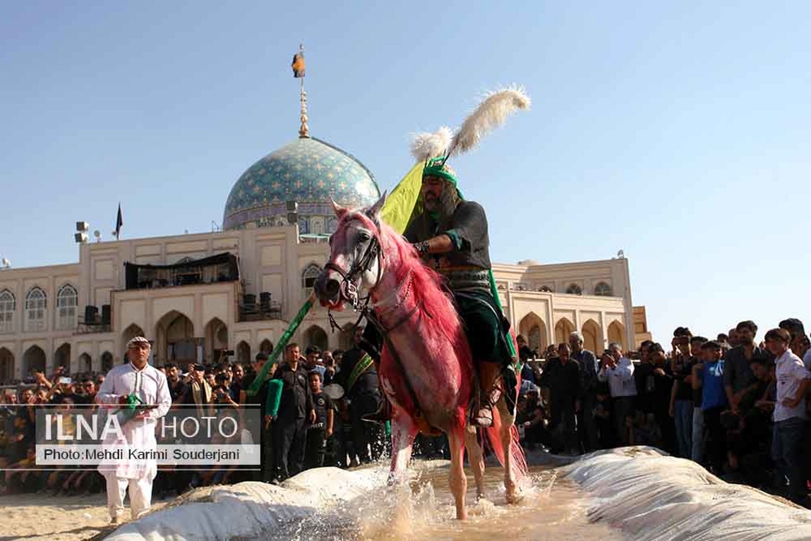 تصاویر: مقتل خوانی و نمایش همزمان تعزیه در امامزاده شاه کرم اصفهان