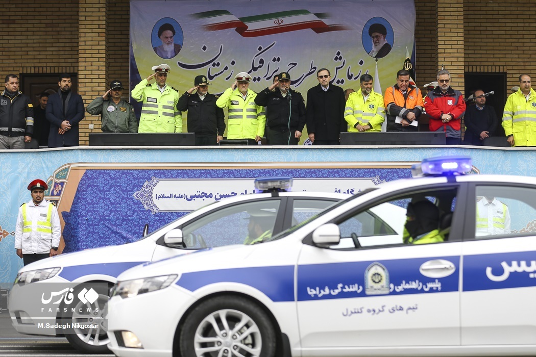 تصاویر: رزمایش طرح ترافیکی زمستان پلیس راهور