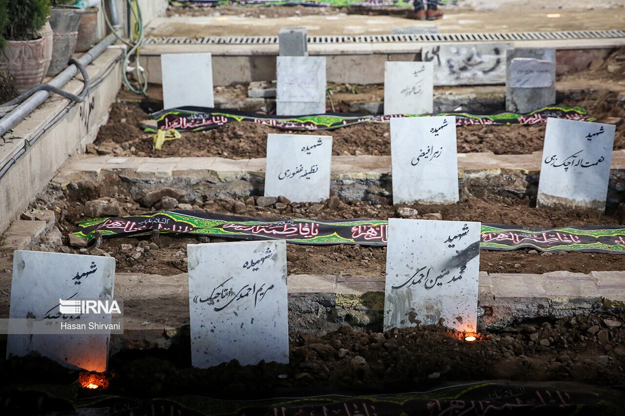 تصاویر: گلزار شهدای کرمان پس از خاکسپاری شهدا