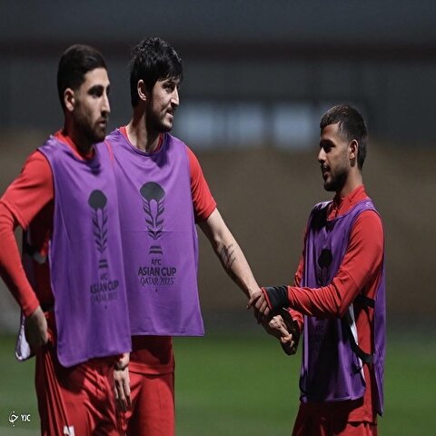 تصاویر: آخرین تمرین تیم ملی ایران پیش از مصاف با تیم ملی فلسطین