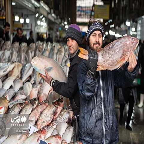 تصاویر: بازار ماهی شب عید