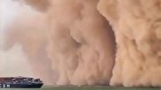 ویدیو / لحظه وقوع طوفان شن عظیم در کانال سوئز در مصر