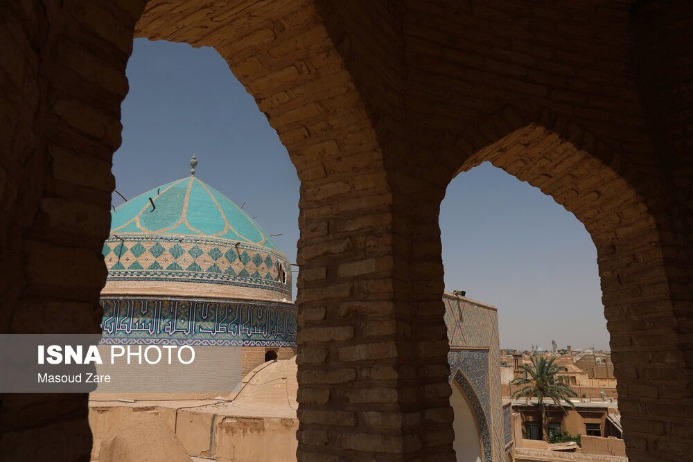 تصاویر: گنبد مسجد امیرچخماق پس از ریزش