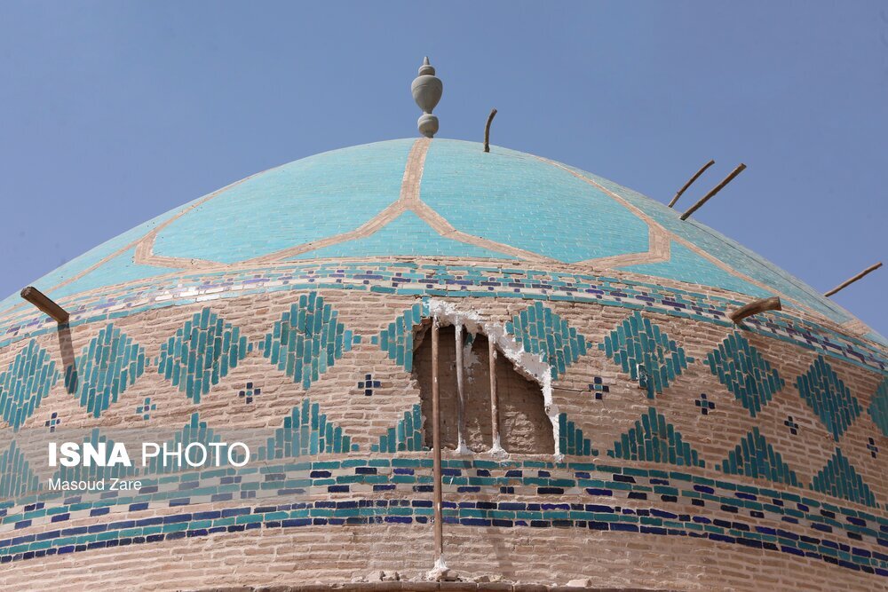 تصاویر: گنبد مسجد امیرچخماق پس از ریزش