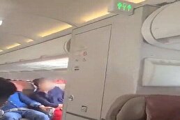 ویدیو / لحظات رعب آور برای مسافران یک پرواز  کره جنوبی به علت باز شدن درب هواپیما قبل از فرود