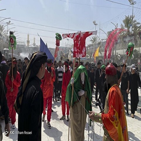 تصاویر: دسته عزاداری بنی اسد در کربلا