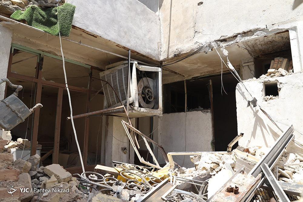 تصاویر:  انفجار شدید در یک ساختمان ۳ طبقه مسکونی در جوانمرد قصاب