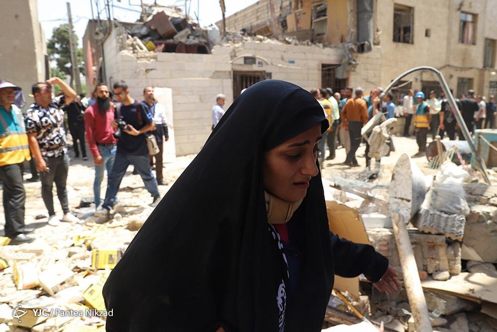 تصاویر:  انفجار شدید در یک ساختمان ۳ طبقه مسکونی در جوانمرد قصاب