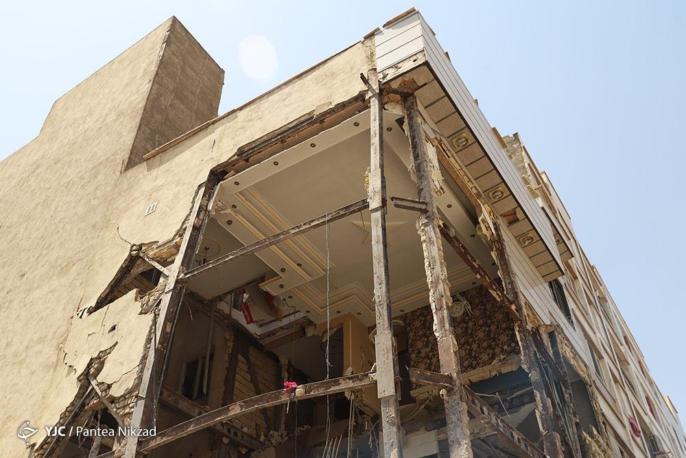 تصاویر:  انفجار شدید در یک ساختمان ۳ طبقه مسکونی در جوانمرد قصاب