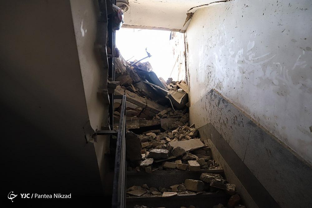 تصاویر:  انفجار شدید در یک ساختمان ۳ طبقه مسکونی در جوانمرد قصاب