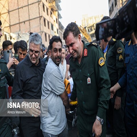 تصاویر: ریزش چند ساختمان در حال ساخت در جنوب تهران