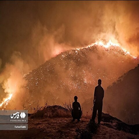 تصاویر: آتش سوزی در منطقه «سردره» پاوه