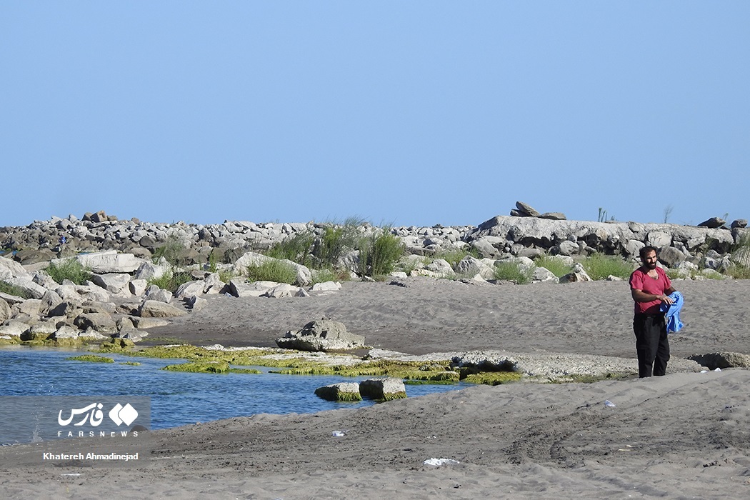تصاویر: دریای خزر آب می‌رود!