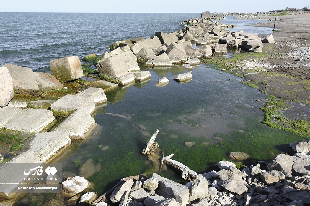تصاویر: دریای خزر آب می‌رود!