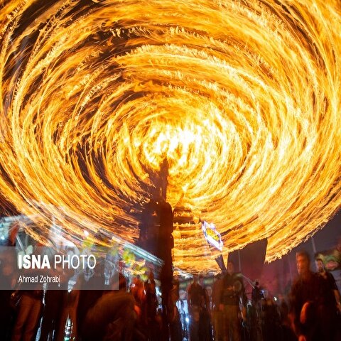 تصاویر: مراسم سنتی مشعل گردانی نجفی‌های مقیم قم