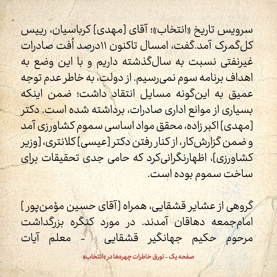 خاطرات هاشمی رفسنجانی، ۱ شهریور ۱۳۷۹: احمد بورقانی از فشار‌ها بر همفکرانش گفت