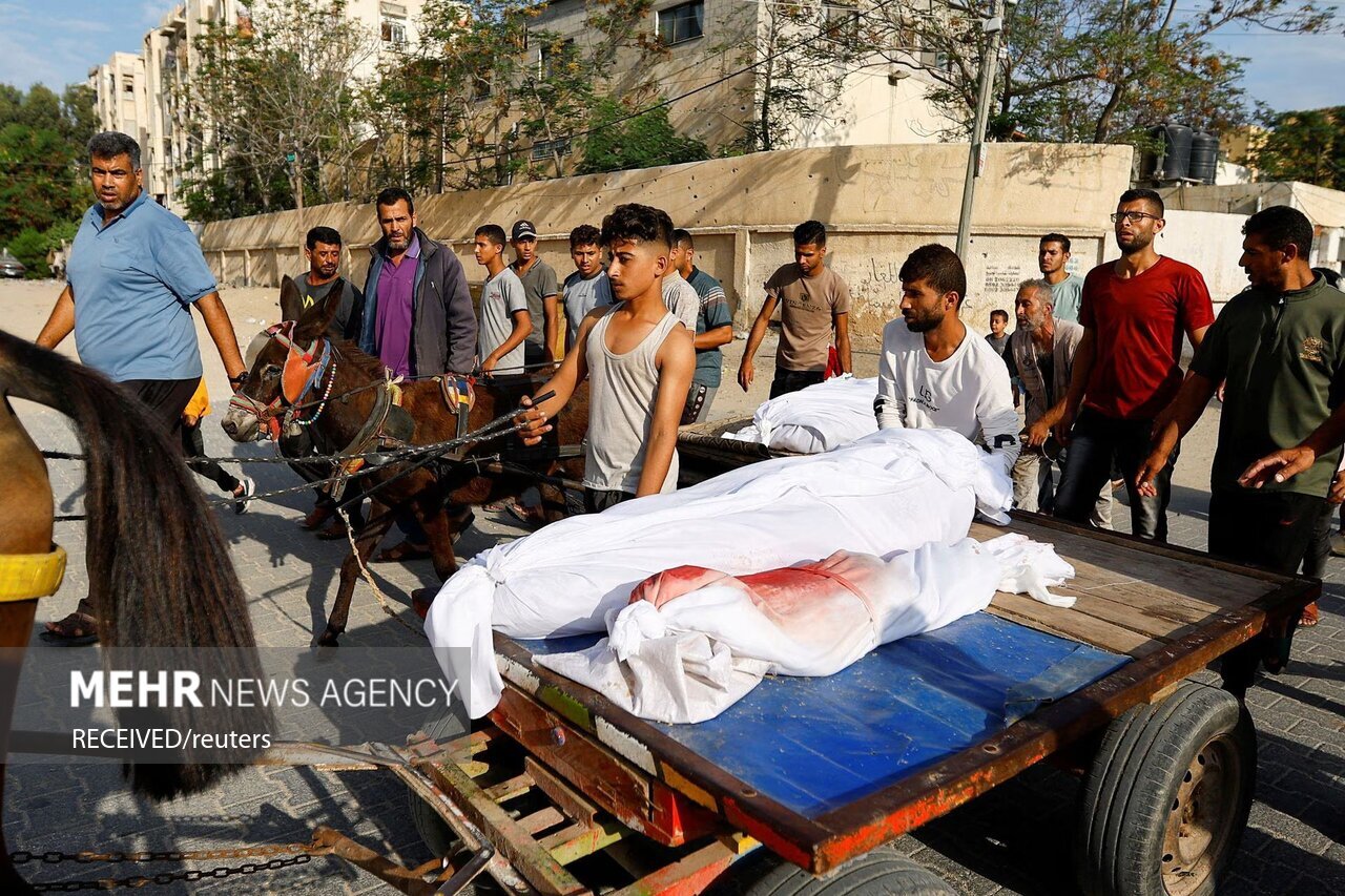 تصاویر: تشییع پیکر شهدای غزه