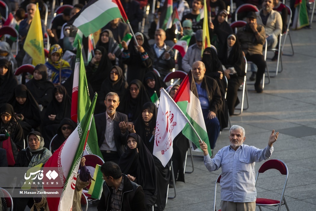 تصاویر: پخش سخنرانی دبیر کل حزب الله در تهران