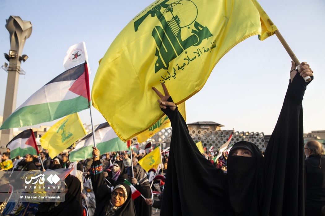 تصاویر: پخش سخنرانی دبیر کل حزب الله در تهران